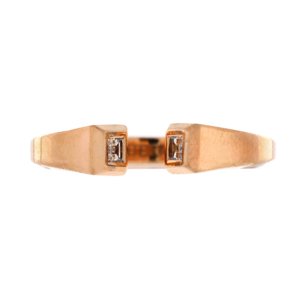 Clou de Forge Ring 18K Rose Gold with Diamonds Small