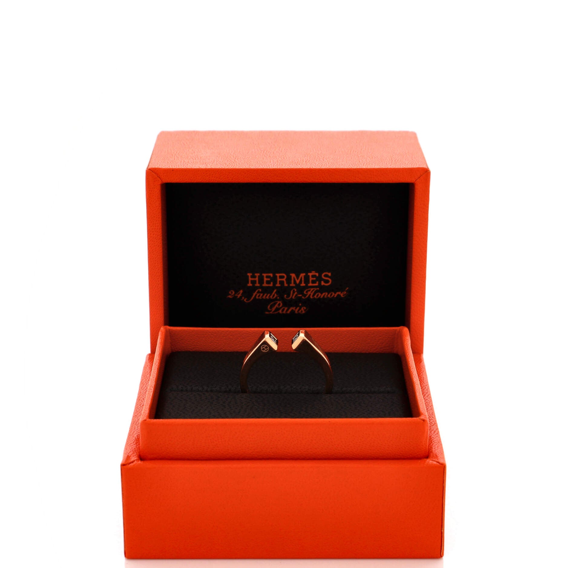 Clou de Forge Ring 18K Rose Gold with Diamonds Small
