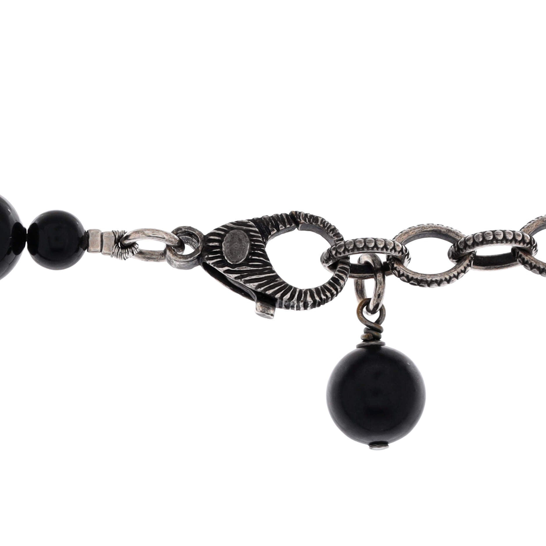 Camellia on CC Short Necklace Beads with Ruthenium and Crystals