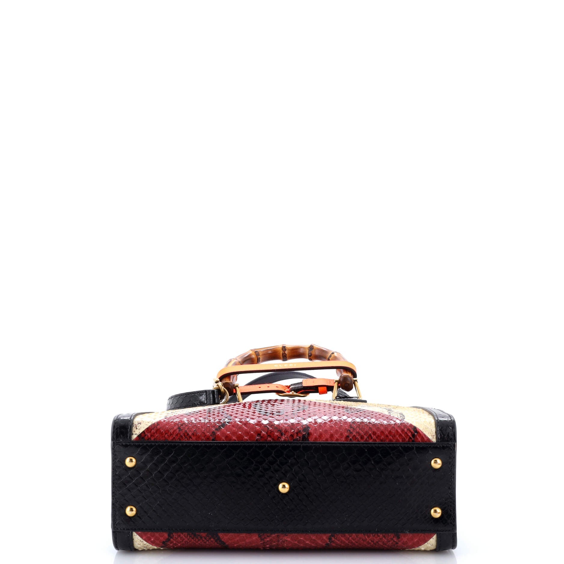 Diana NM Bamboo Handle Tote Python Small