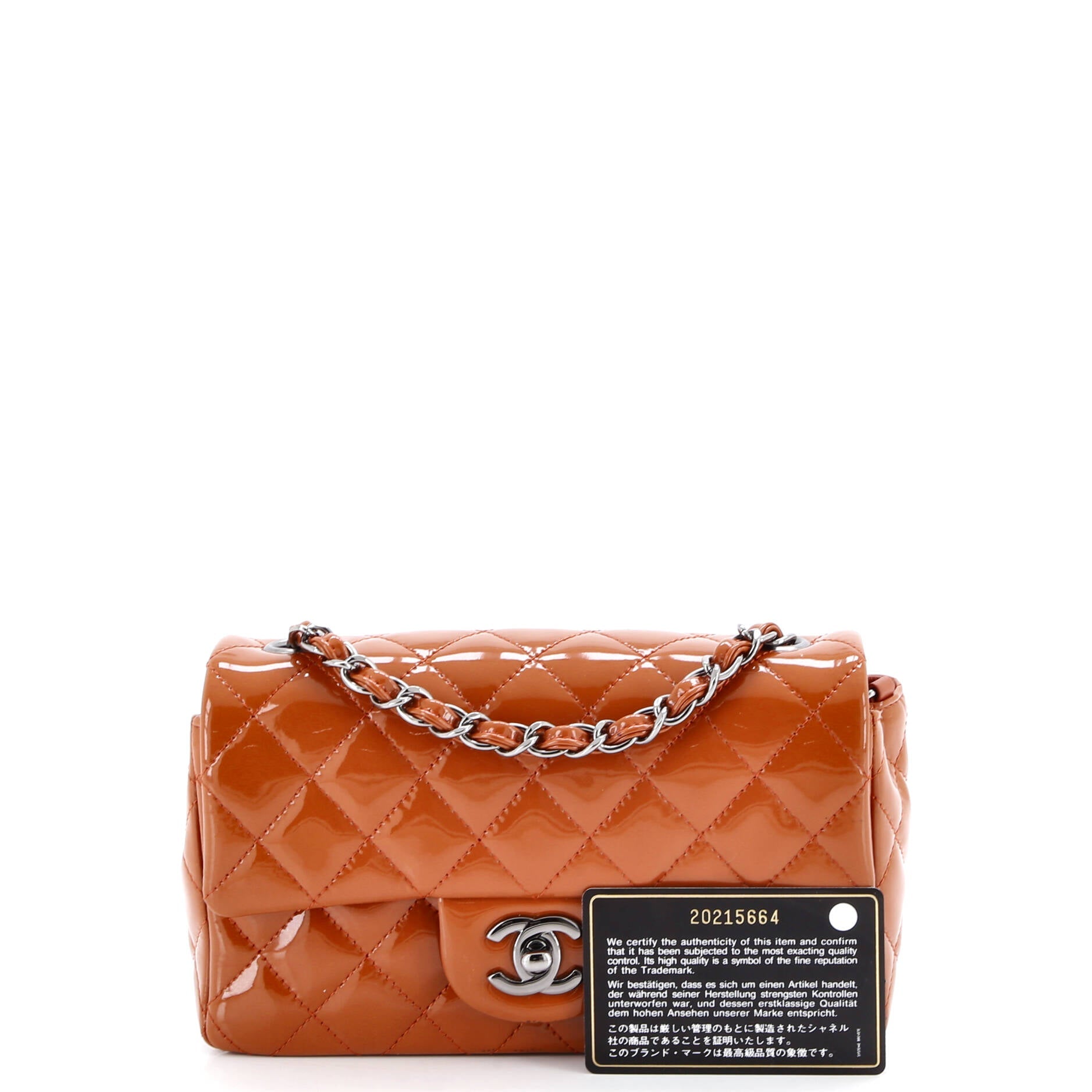 Classic Single Flap Bag Quilted Patent Mini