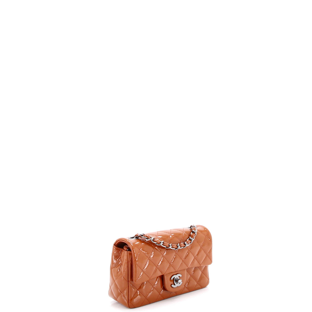 Classic Single Flap Bag Quilted Patent Mini
