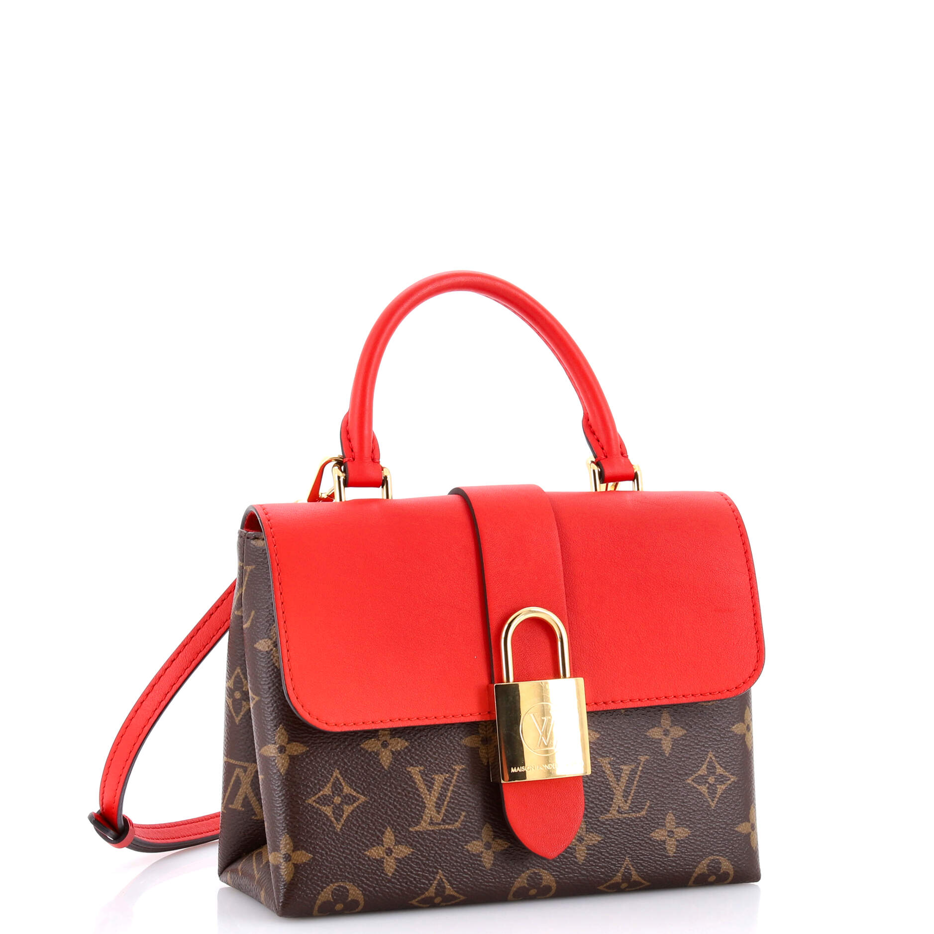 Locky Handbag Monogram Canvas with Leather BB
