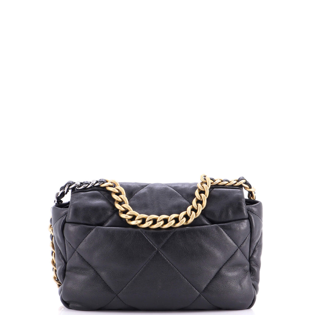 19 Flap Bag Quilted Leather Medium