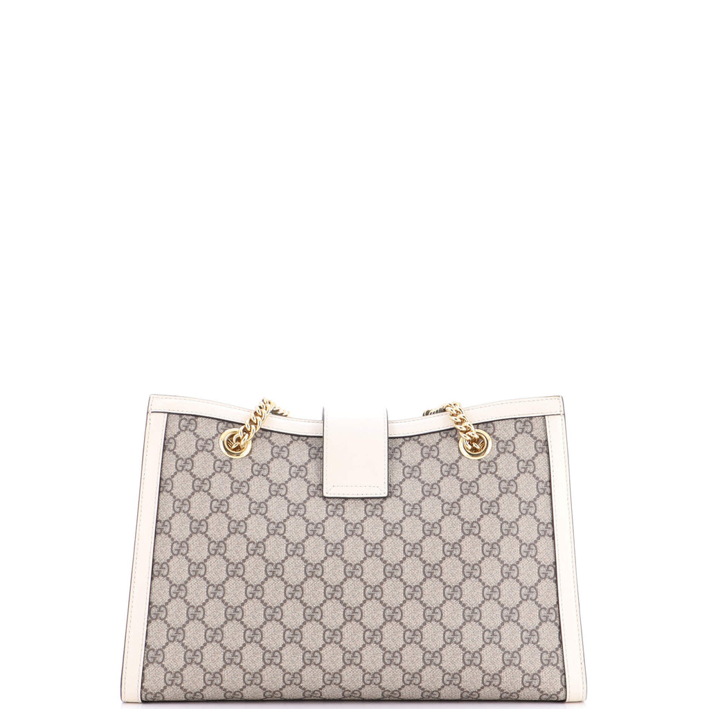 Padlock Chain Tote GG Coated Canvas with Leather Medium