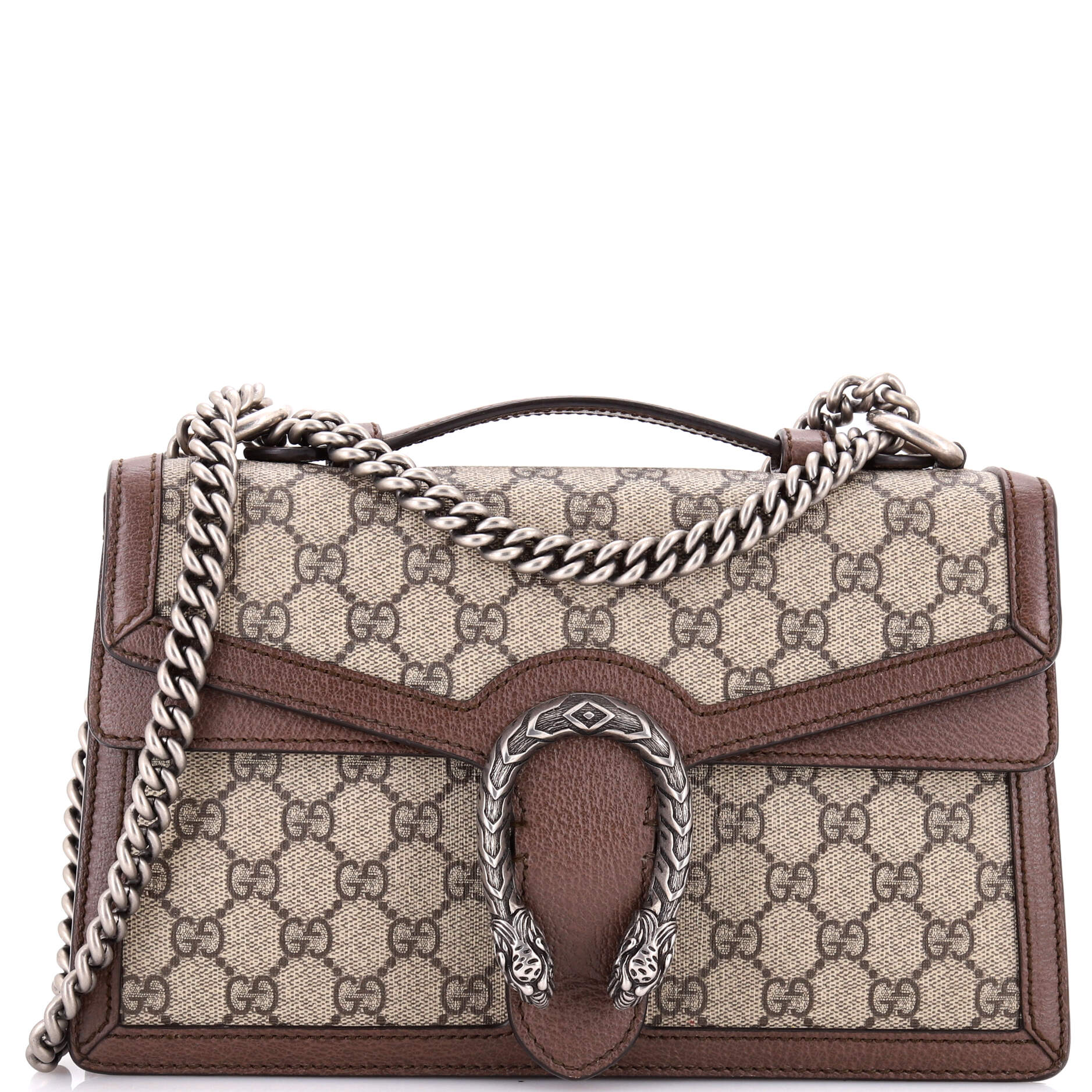 Dionysus Top Handle Chain Bag GG Coated Canvas Small