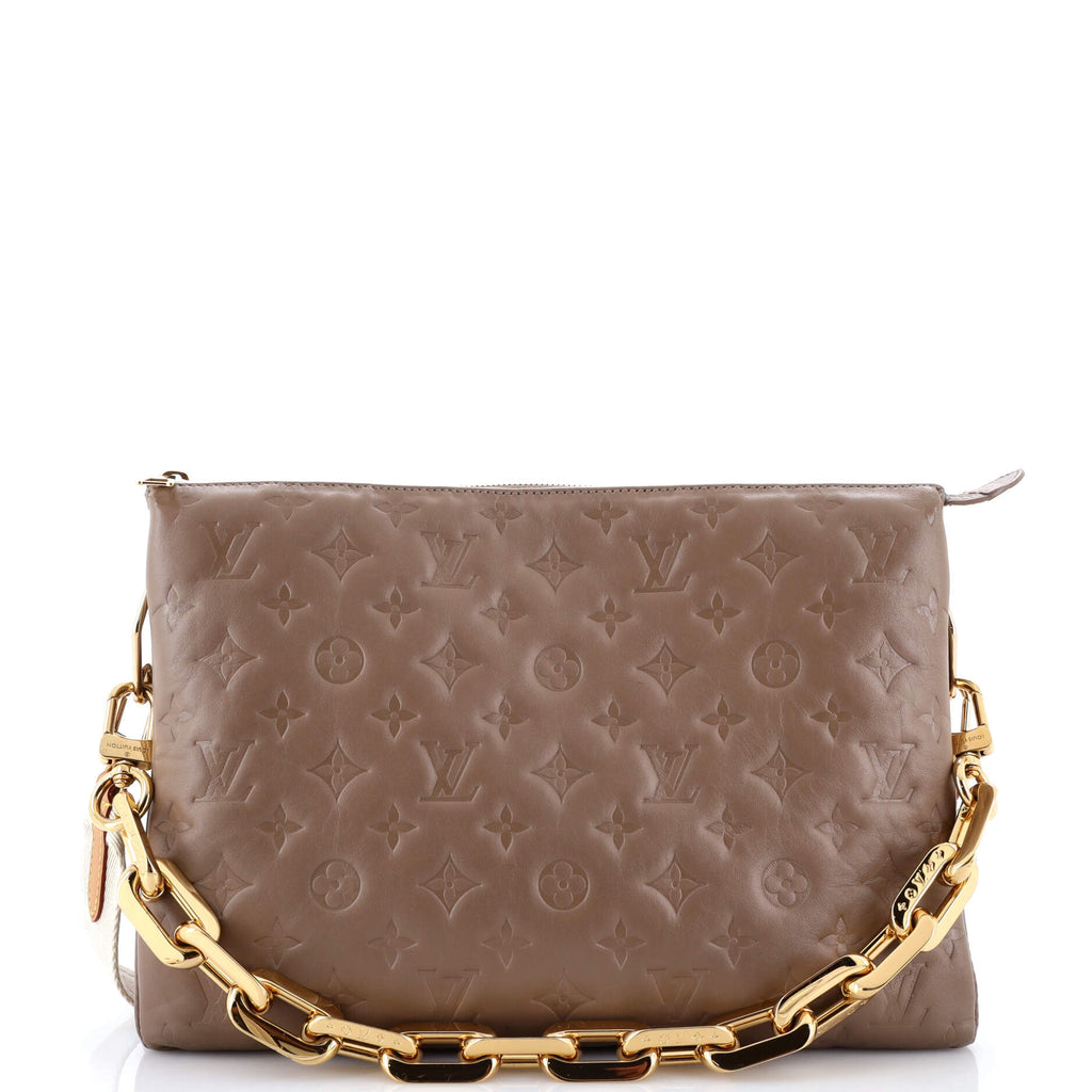 Coussin Bag Monogram Embossed Lambskin MM