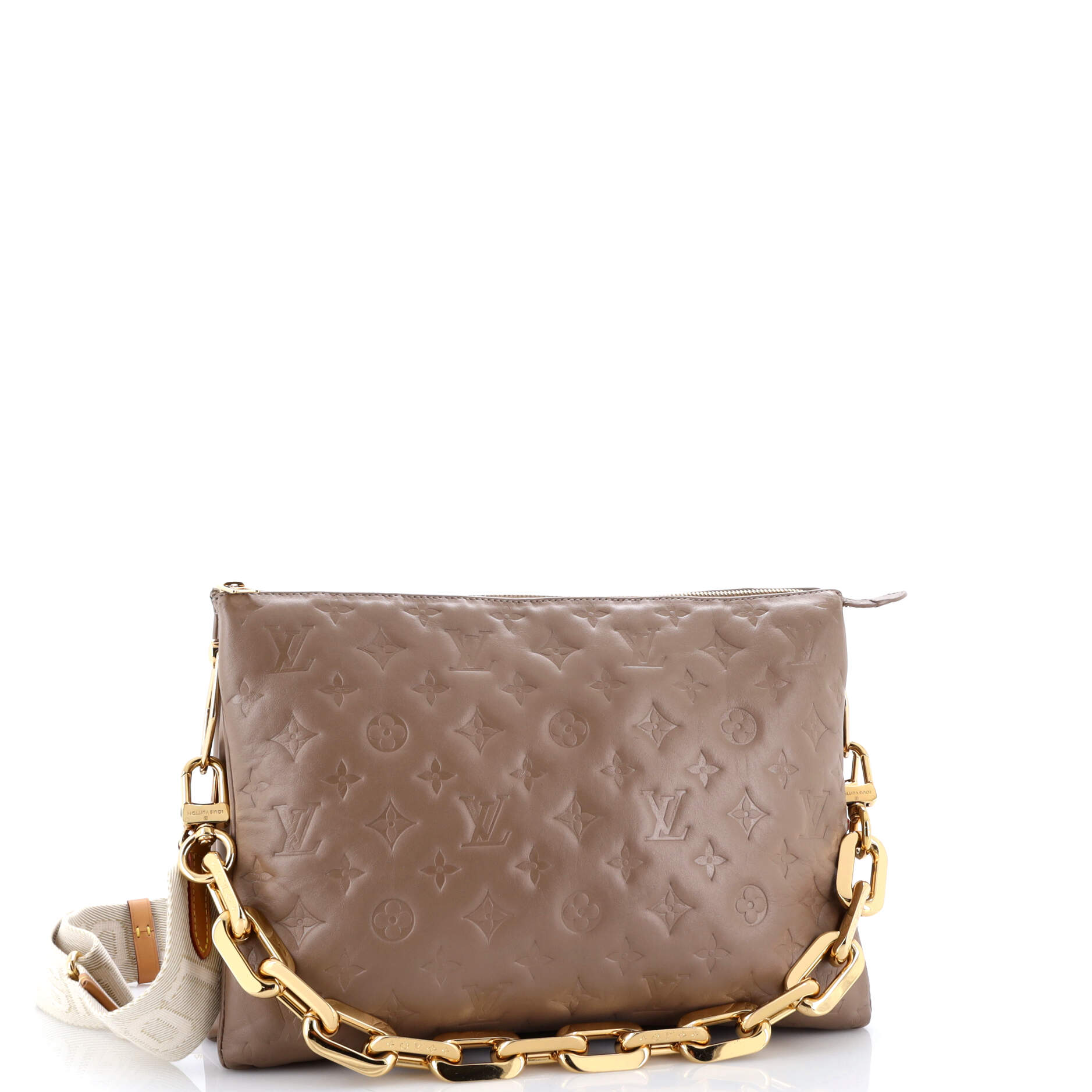 Coussin Bag Monogram Embossed Lambskin MM