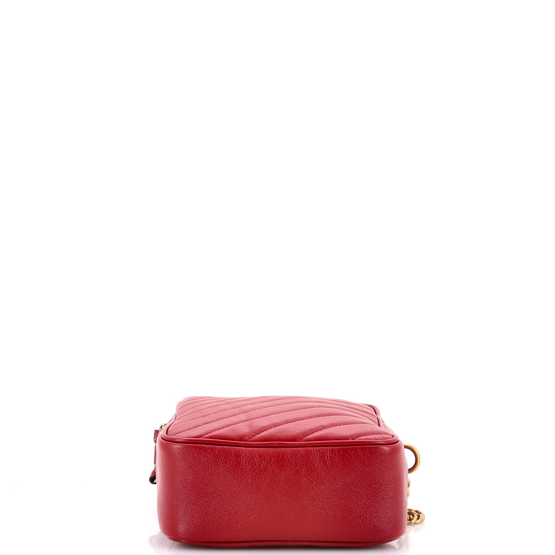 GG Marmont Double Zip Camera Bag Diagonal Quilted Leather Mini
