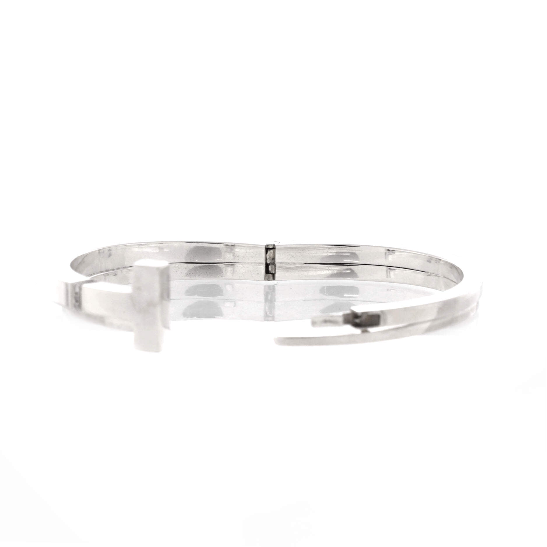 T Square Wrap Bracelet Sterling Silver with Diamonds