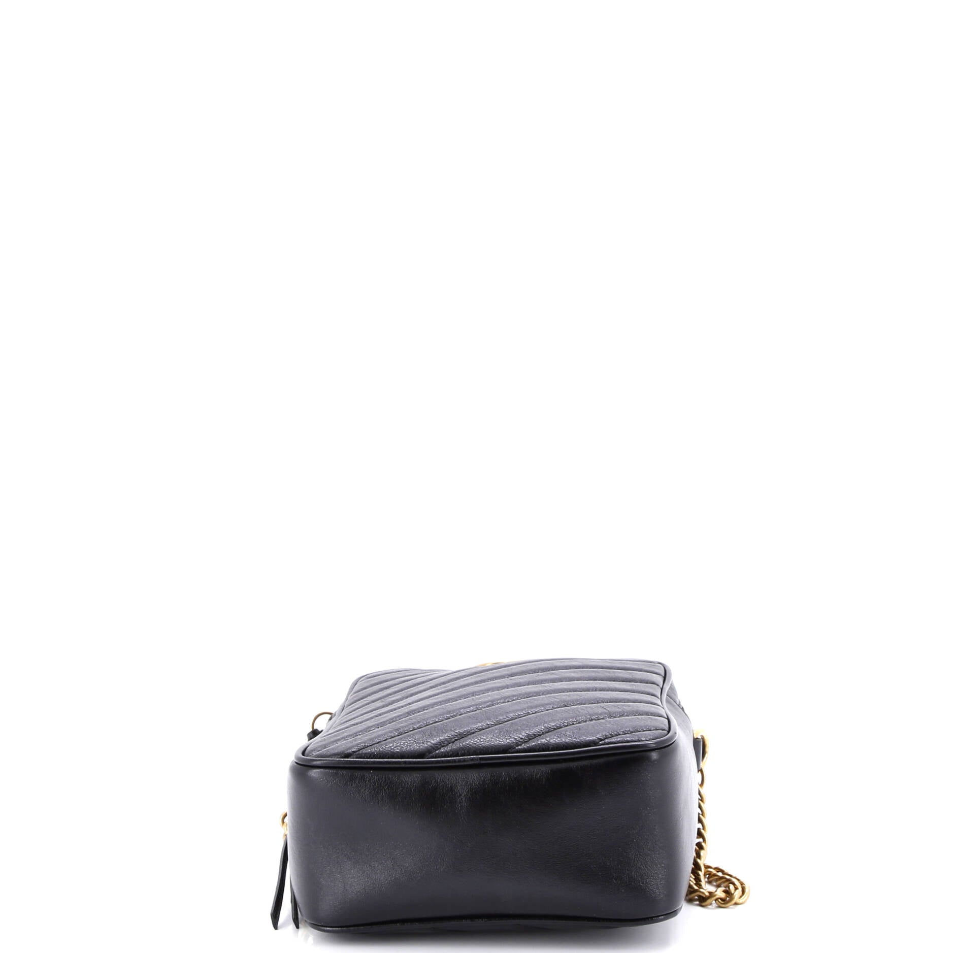GG Marmont Double Zip Camera Bag Diagonal Quilted Leather Mini
