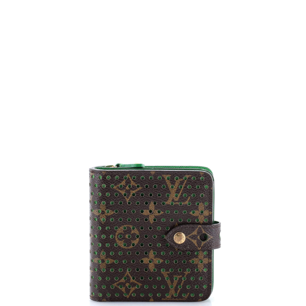 Compact Zip Wallet Perforated Monogram Canvas