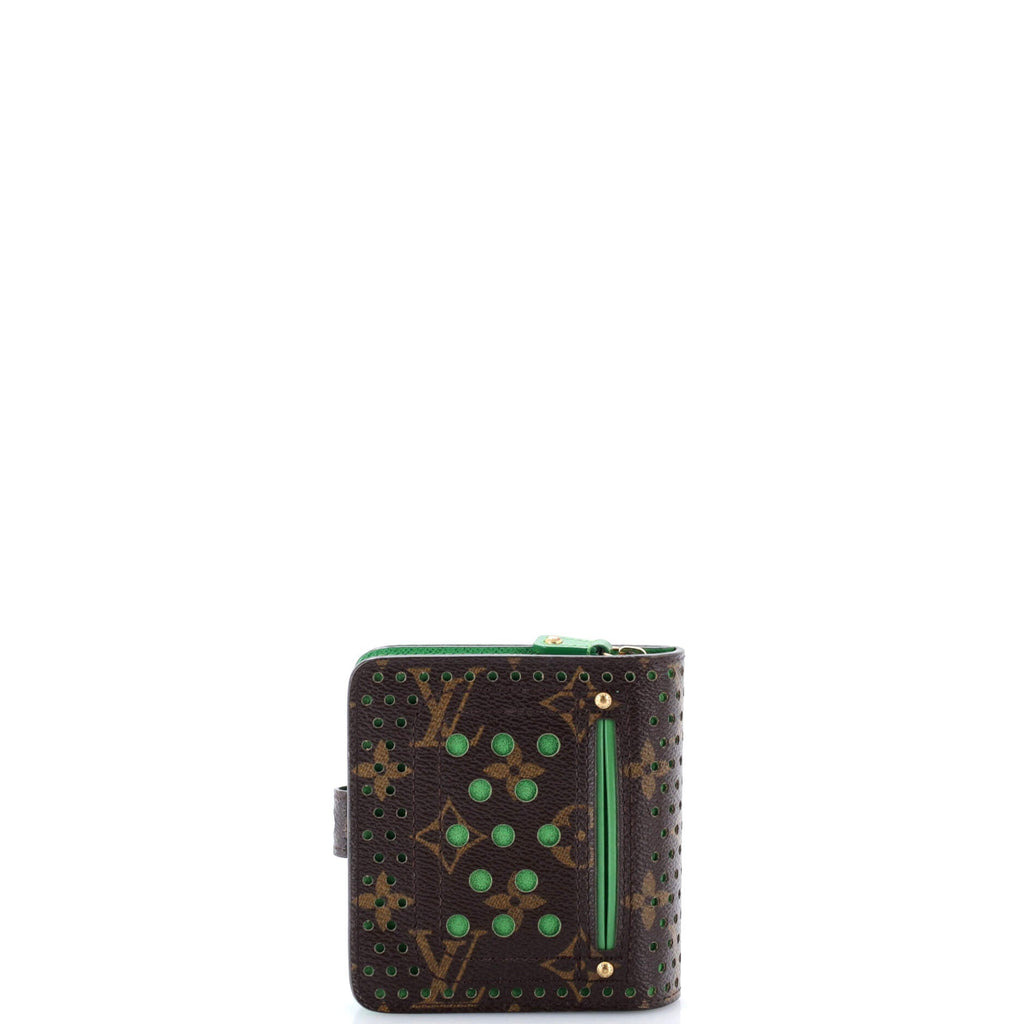Compact Zip Wallet Perforated Monogram Canvas
