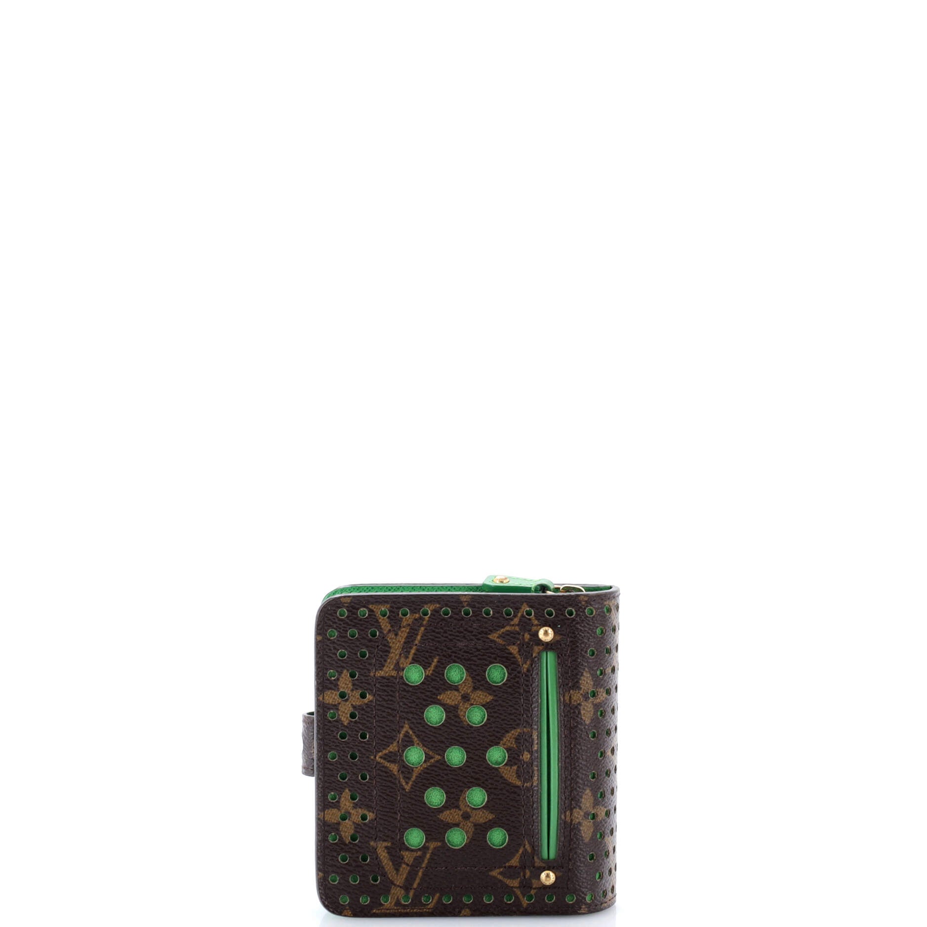 Compact Zip Wallet Perforated Monogram Canvas