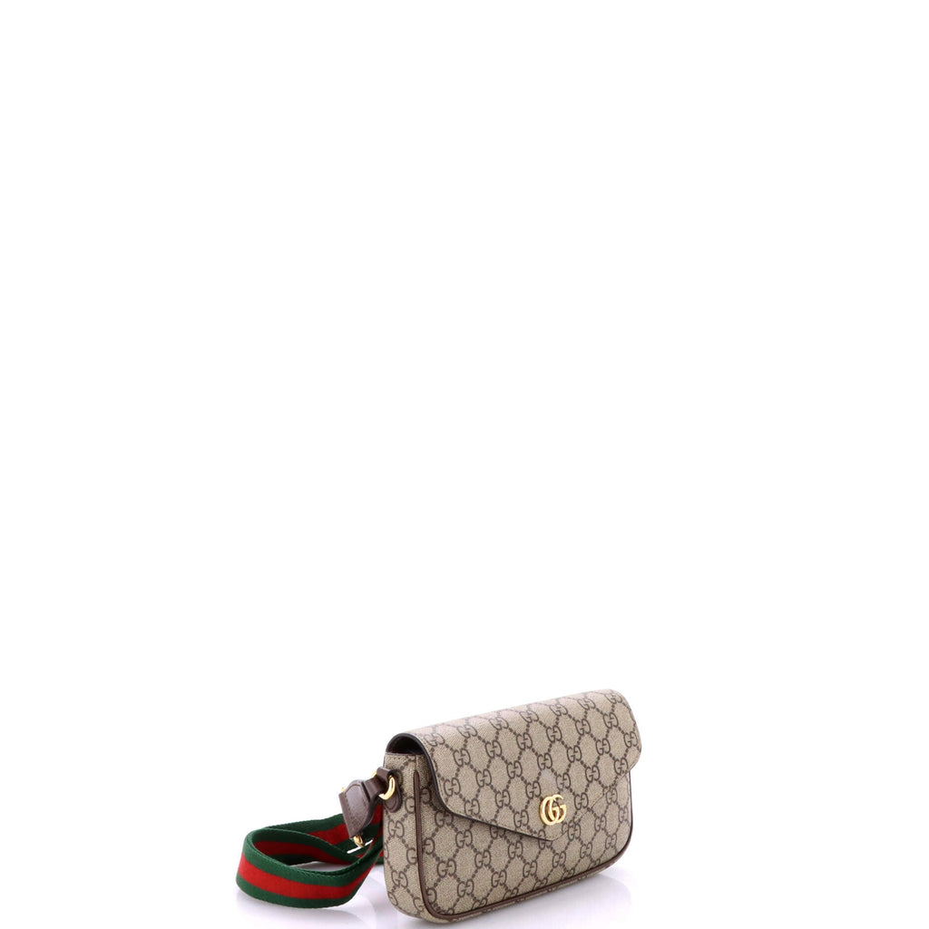 Ophidia Envelope Flap Shoulder Bag GG Coated Canvas Mini