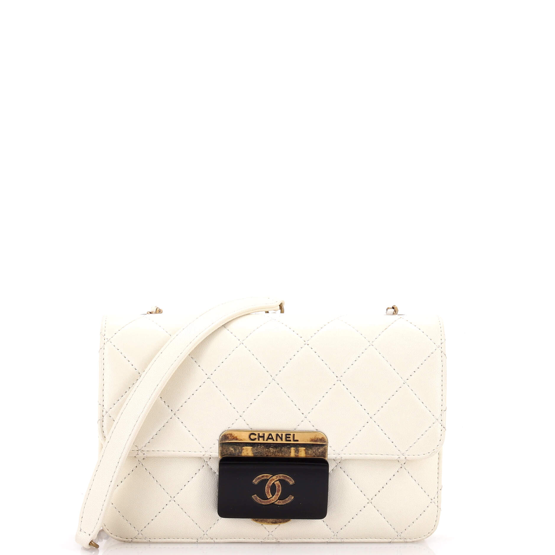 Beauty Lock Flap Bag Quilted Sheepskin Mini
