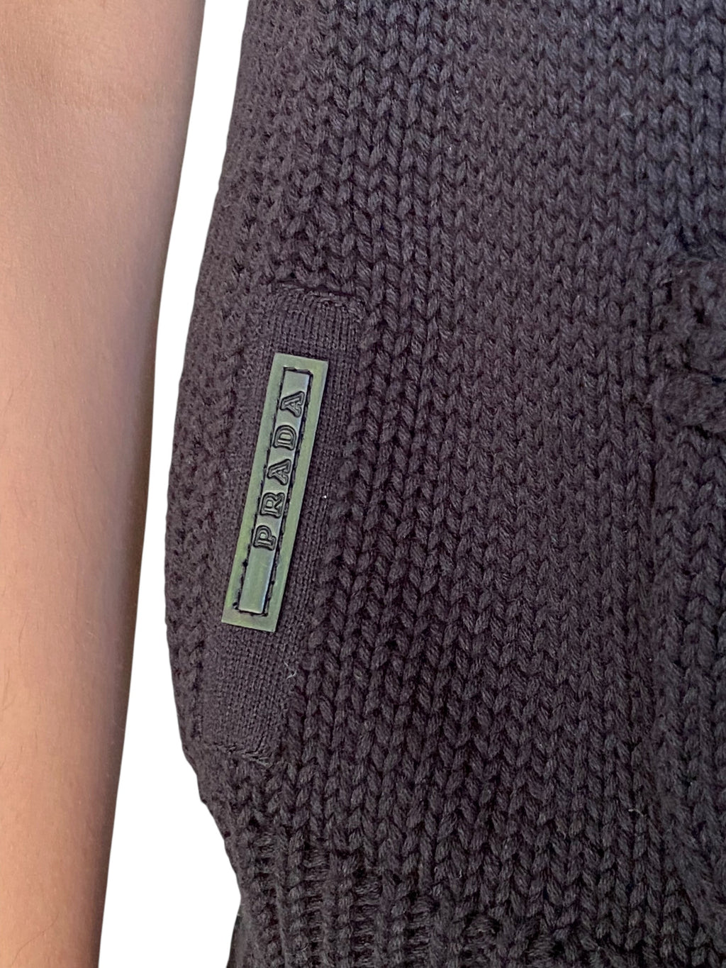 Prada Black Short Sleeve Knit igan - 44