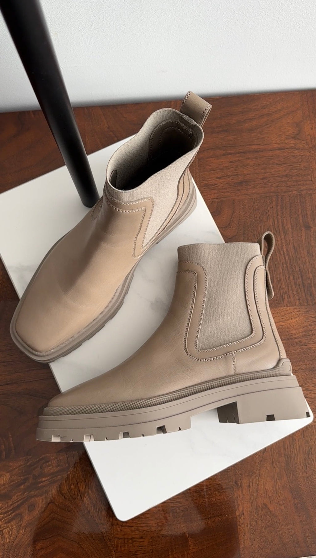 Jimmy Choo Taupe Leather Veronique Ankle Boots - 38 / 37