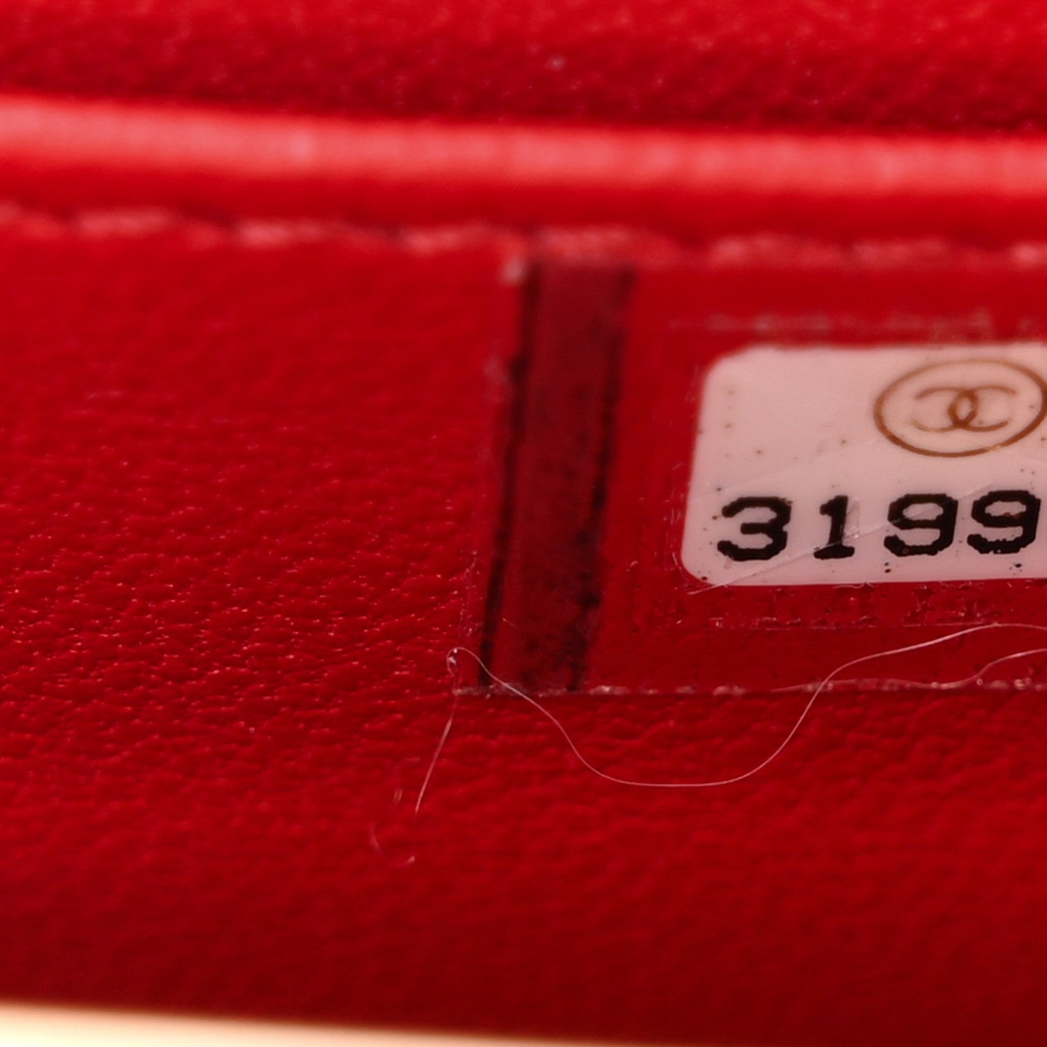 Lambskin Quilted Small Box With Chain Red