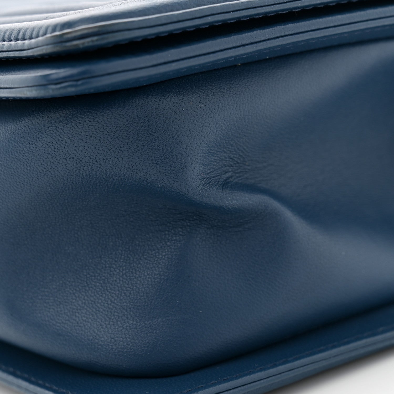 Lambskin Quilted Medium Boy Flap Blue