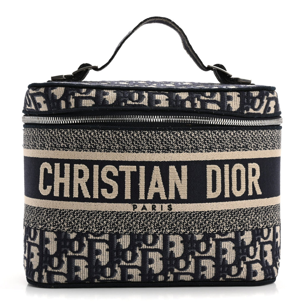 Oblique Diortravel Vanity Case Blue
