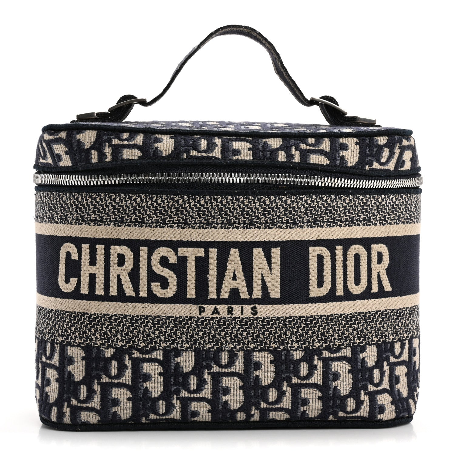 Oblique Diortravel Vanity Case Blue