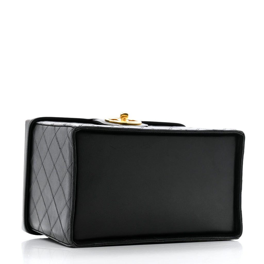 Calfskin Stitch Vanity Case Black