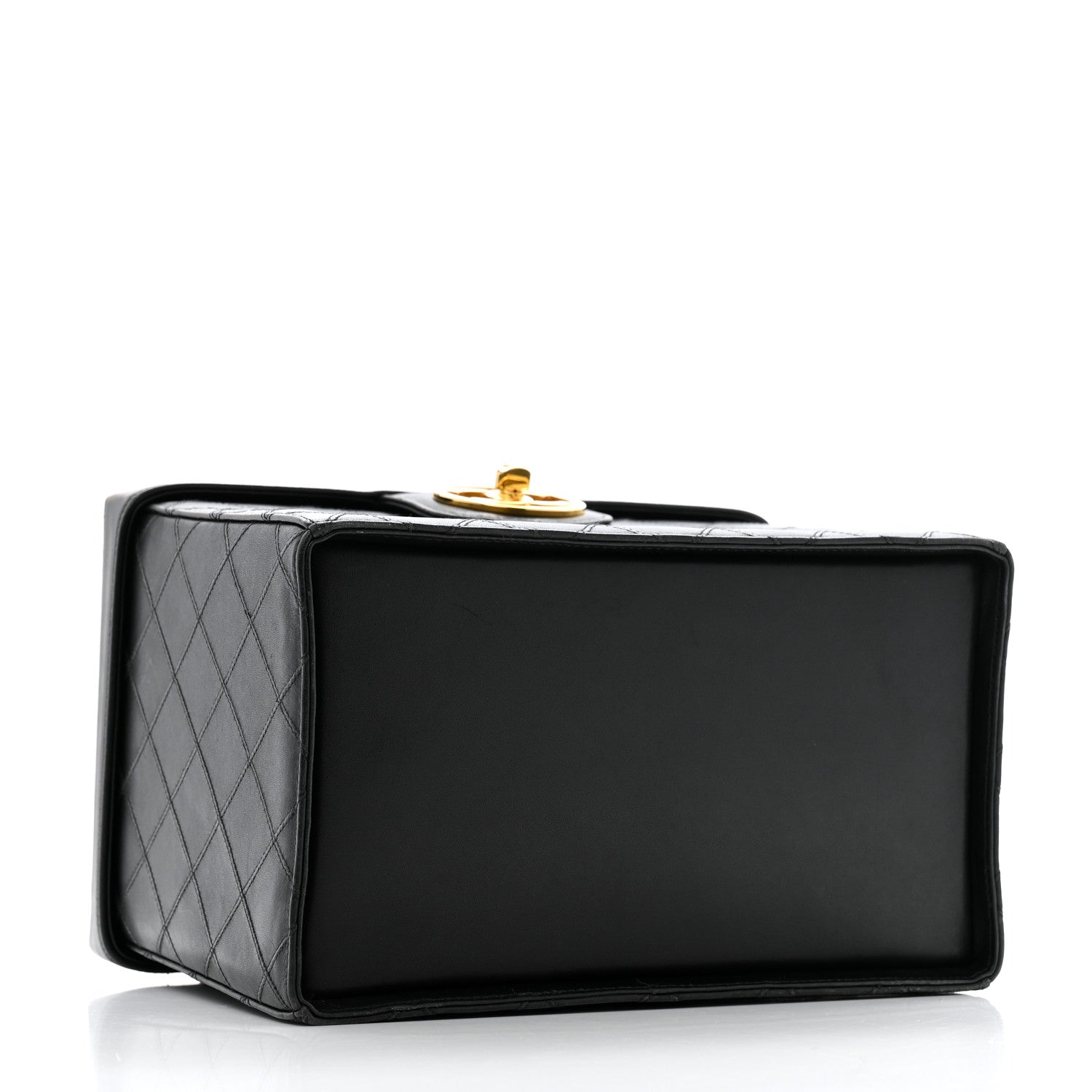 Calfskin Stitch Vanity Case Black