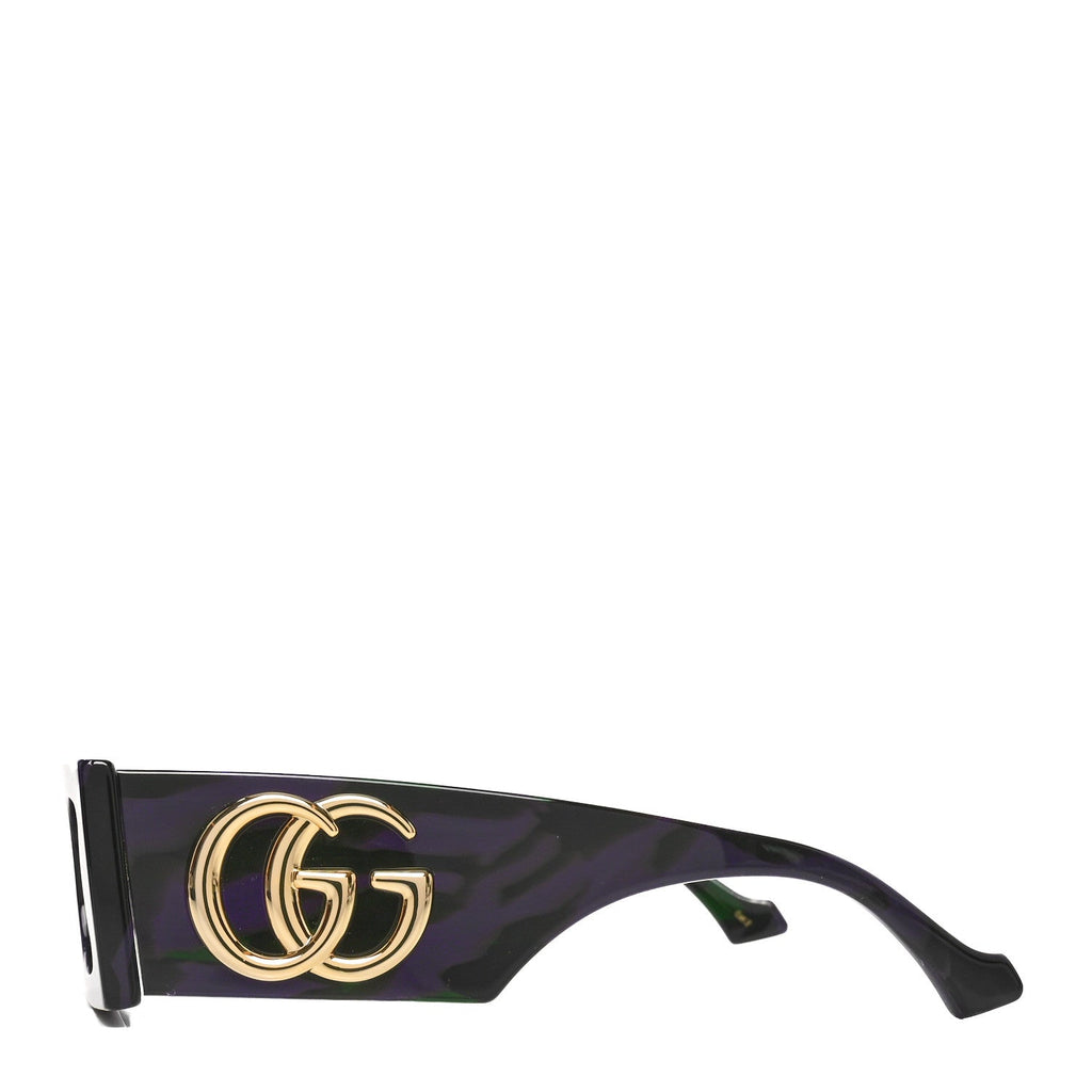 Acetate Rectangular Sunglasses GG1425S Havana Purple Green