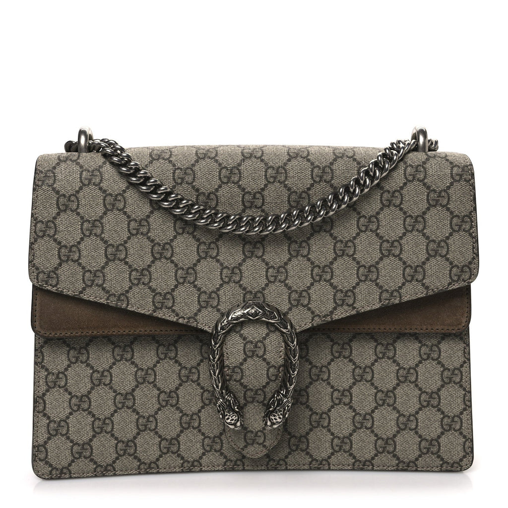 GG Supreme Monogram Medium Dionysus Shoulder Bag Taupe