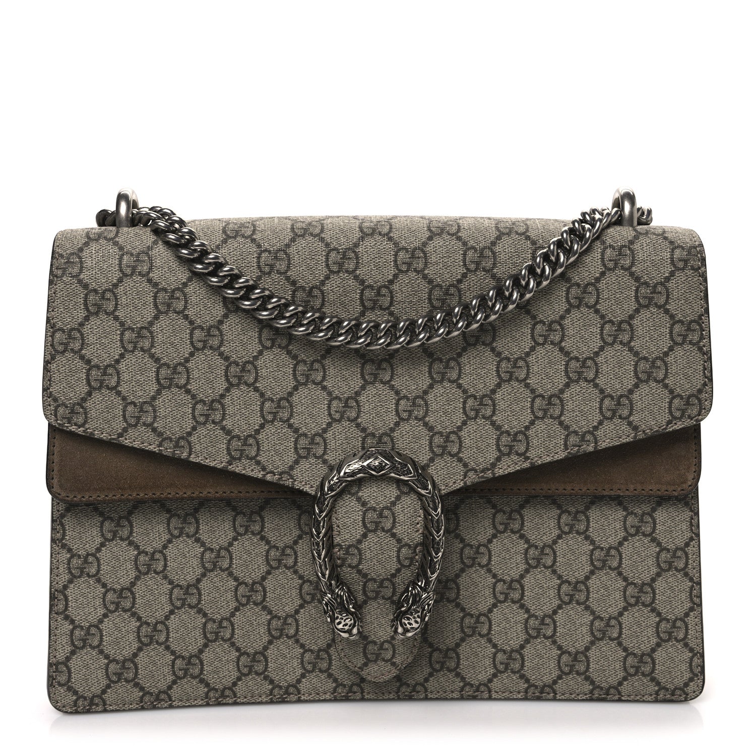 GG Supreme Monogram Medium Dionysus Shoulder Bag Taupe