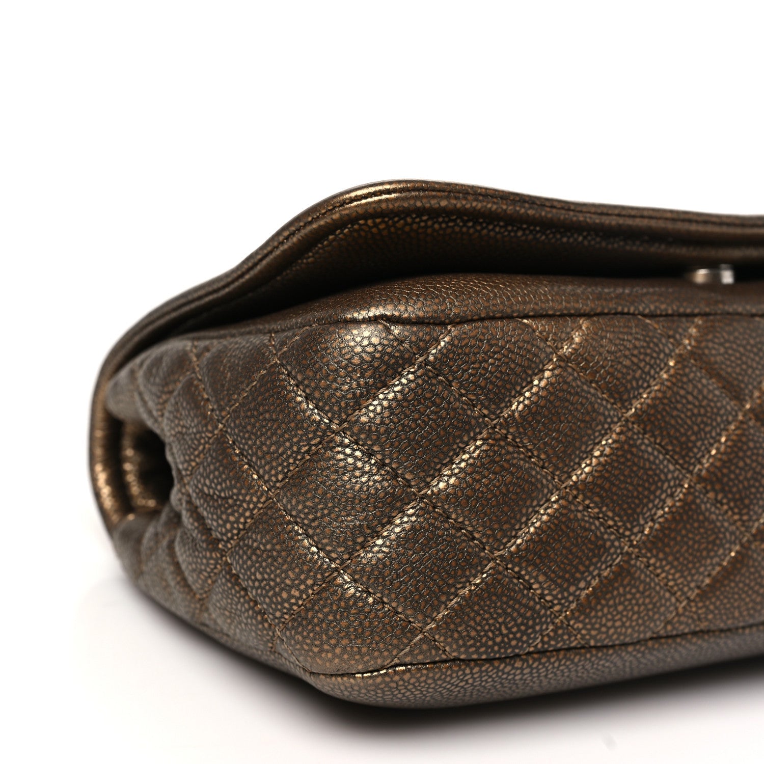 Metallic Caviar Medium Timeless CC Flap Bronze