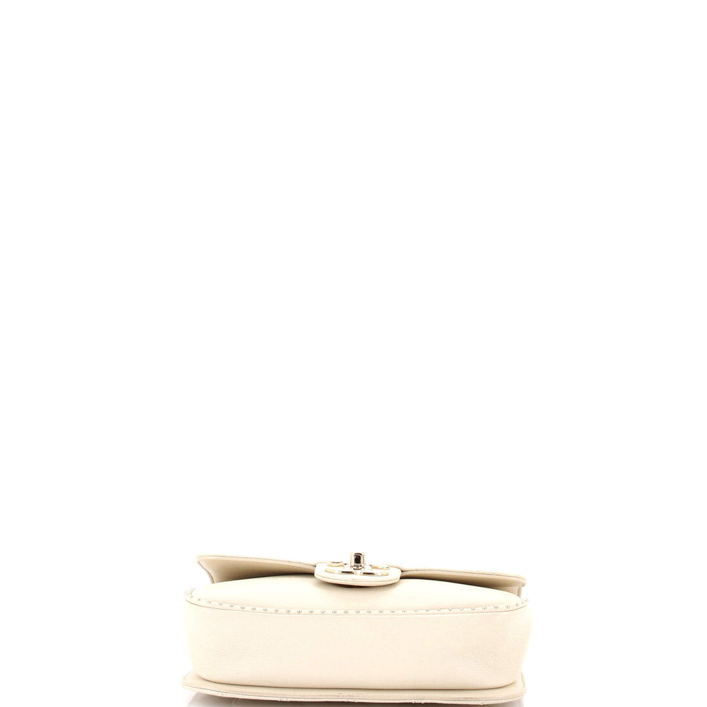 Chain Handle CC Flap Bag Quilted Caviar with Studded Detail Small