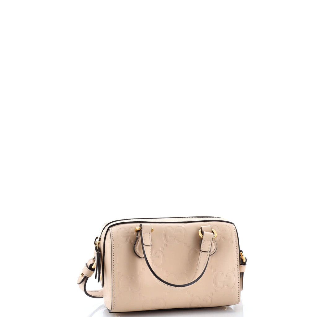 Convertible Top Handle Bag Jumbo GG Embossed Leather Mini