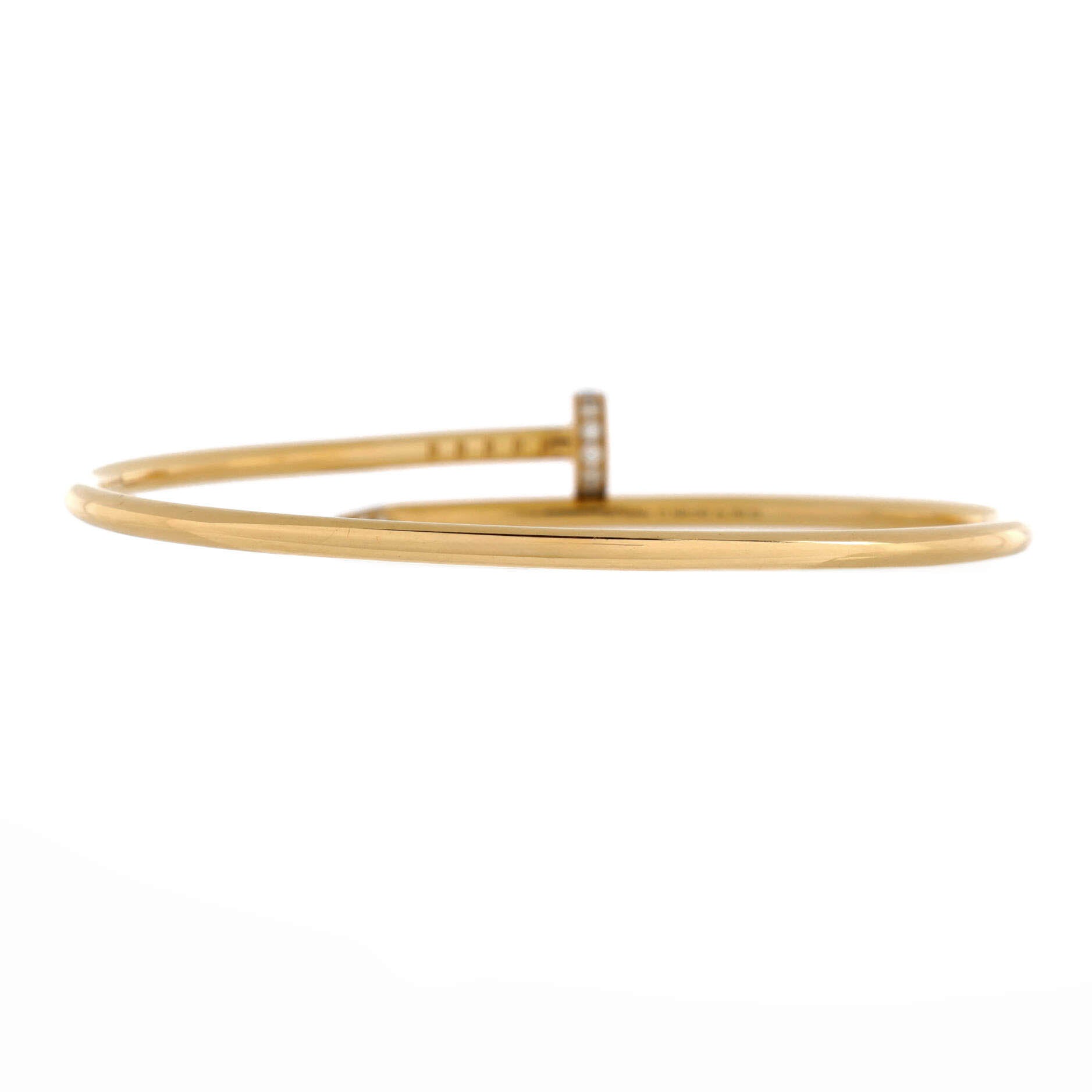 Juste un Clou Bracelet 18K Yellow Gold with Diamonds Small