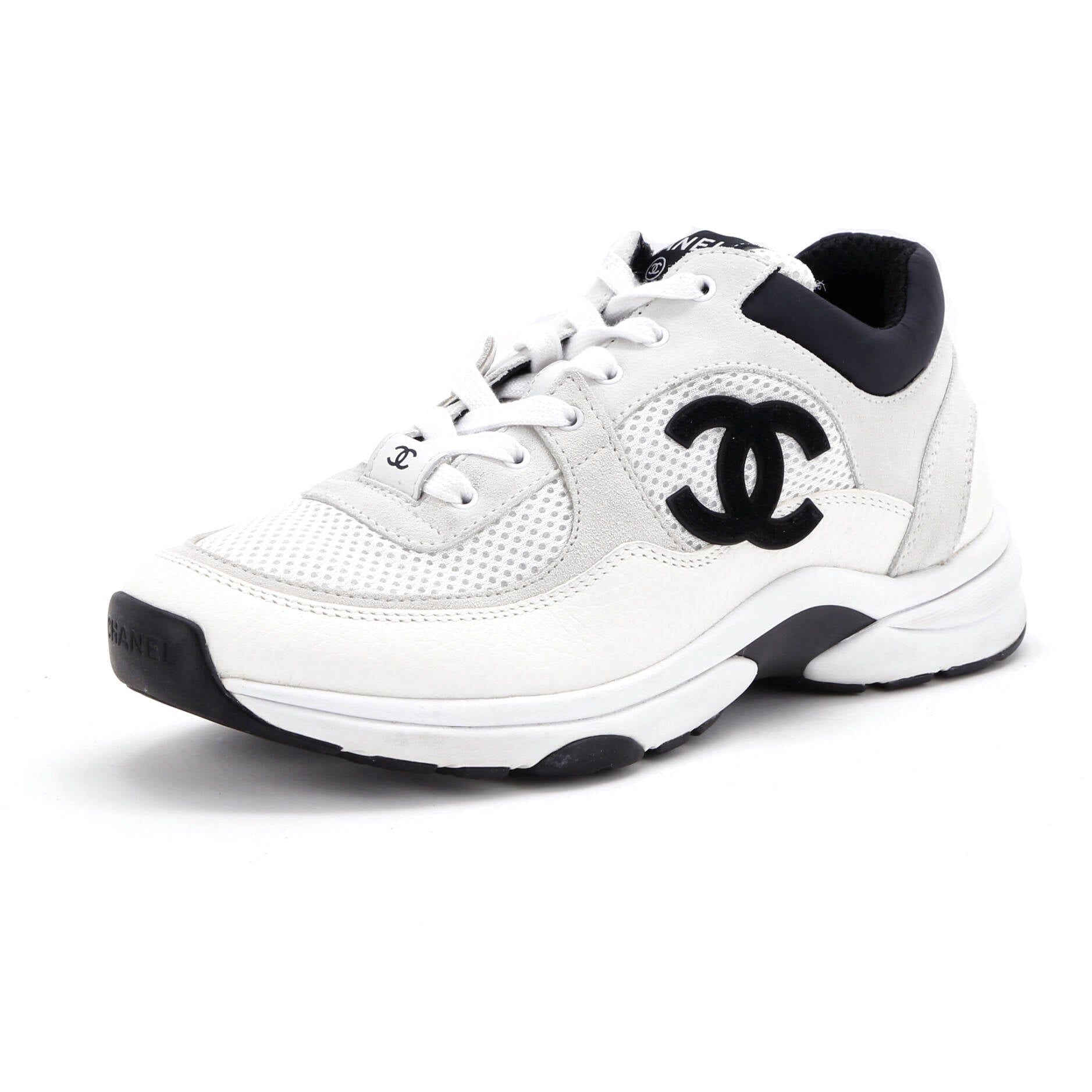 Women's CC Low-Top Sneakers Leather and Mesh