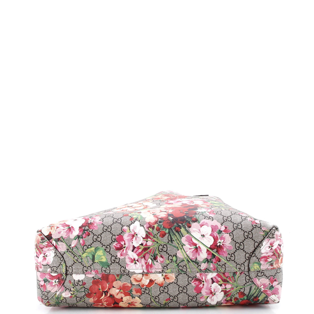 Reversible Tote Blooms GG Print Leather Medium