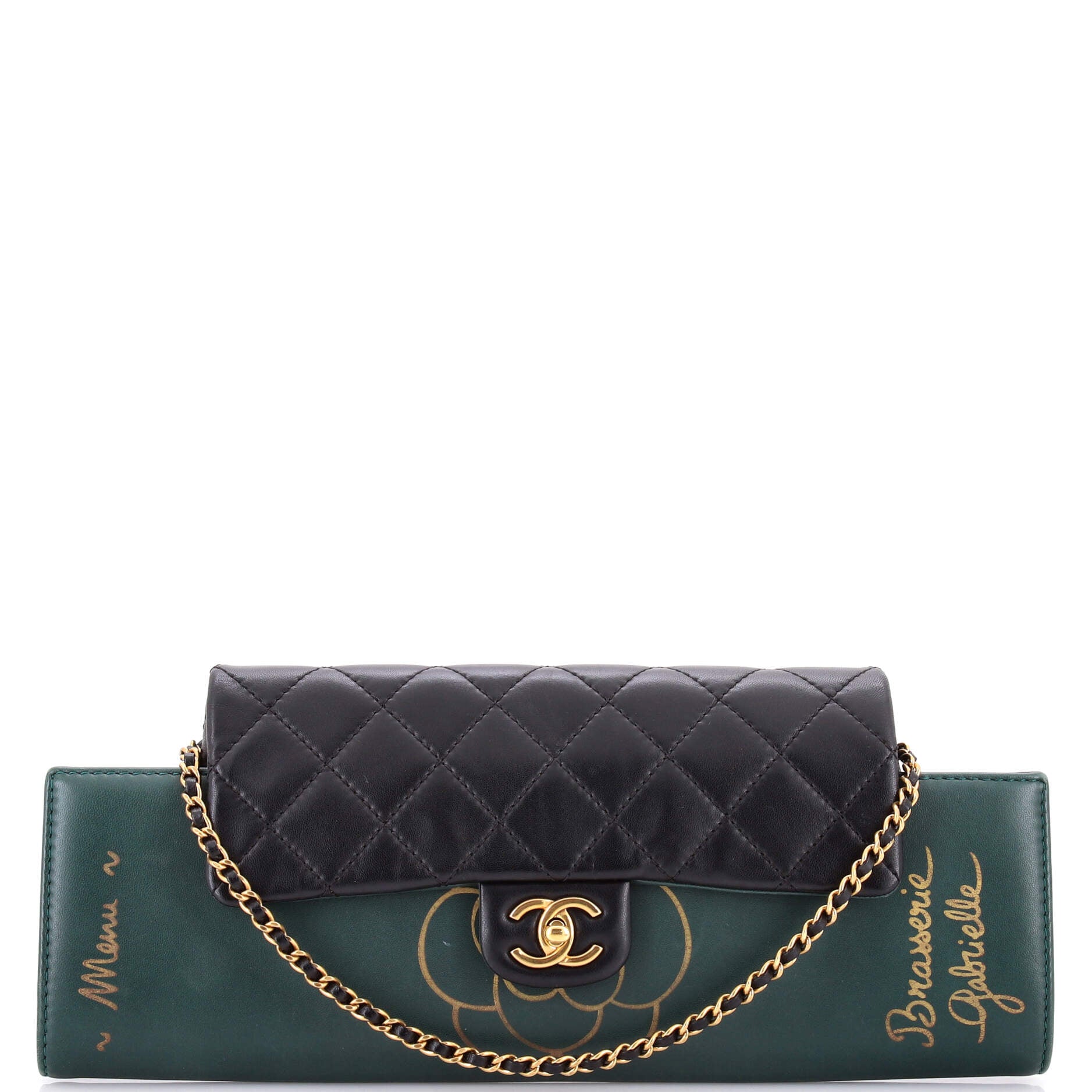 Brasserie Gabrielle Menu Flap Clutch Quilted Calfskin