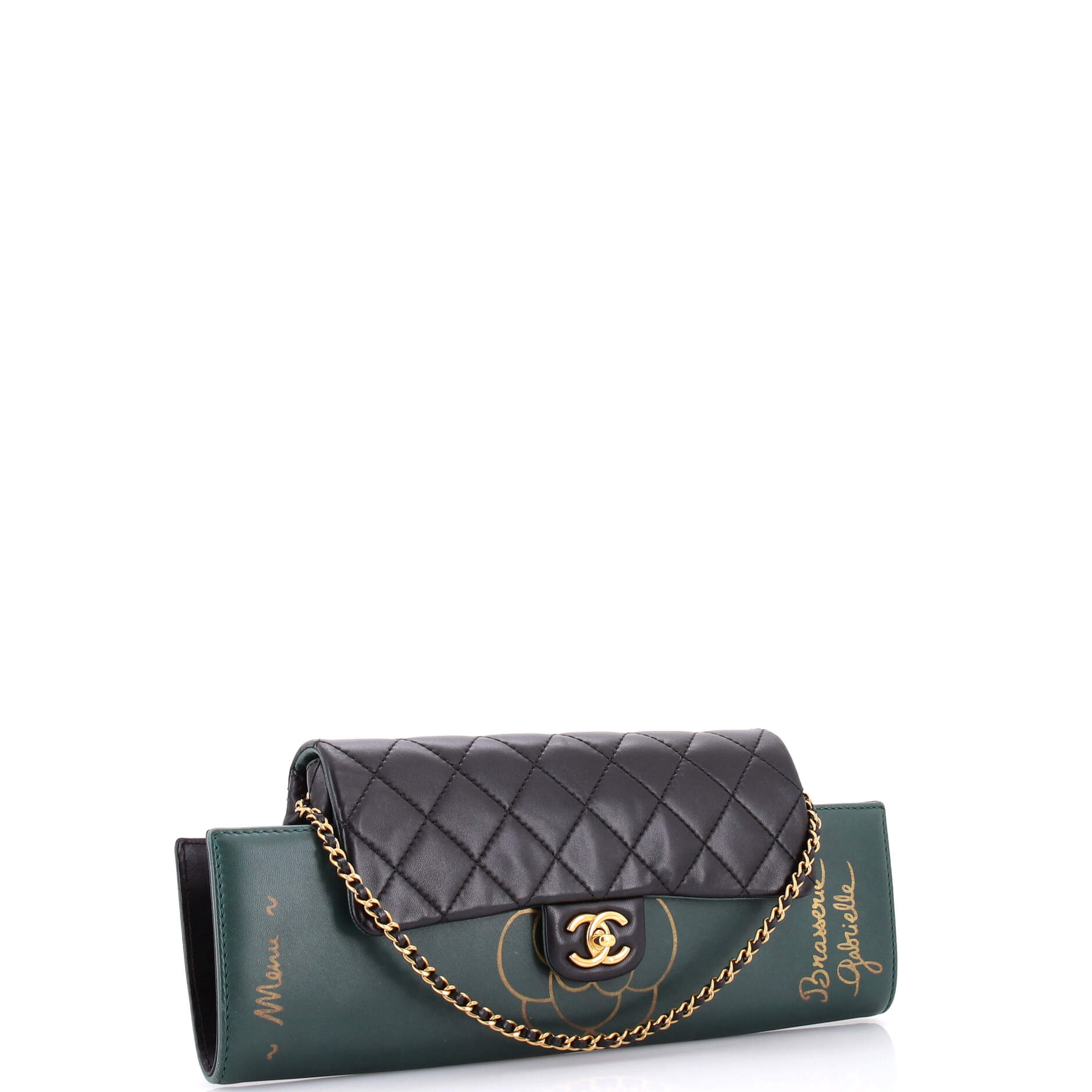 Brasserie Gabrielle Menu Flap Clutch Quilted Calfskin