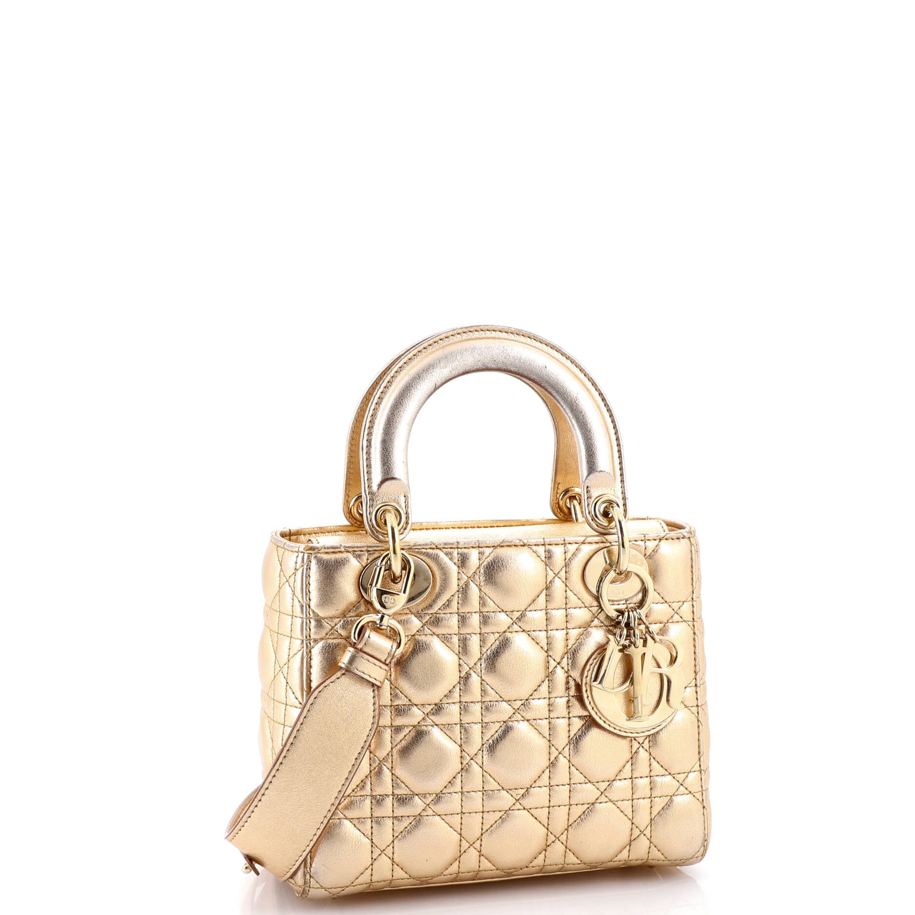 My ABCDior Lady Dior Bag Metallic Cannage Quilt Leather