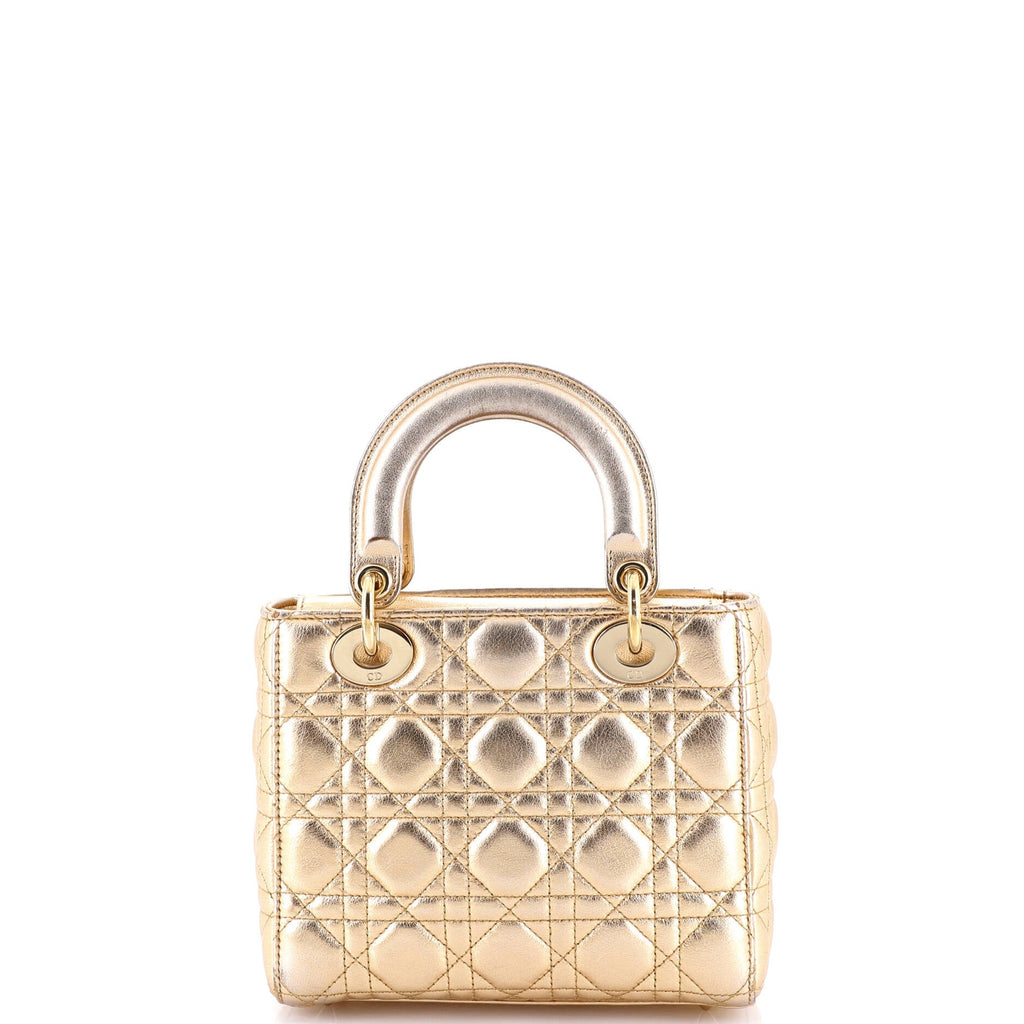 My ABCDior Lady Dior Bag Metallic Cannage Quilt Leather