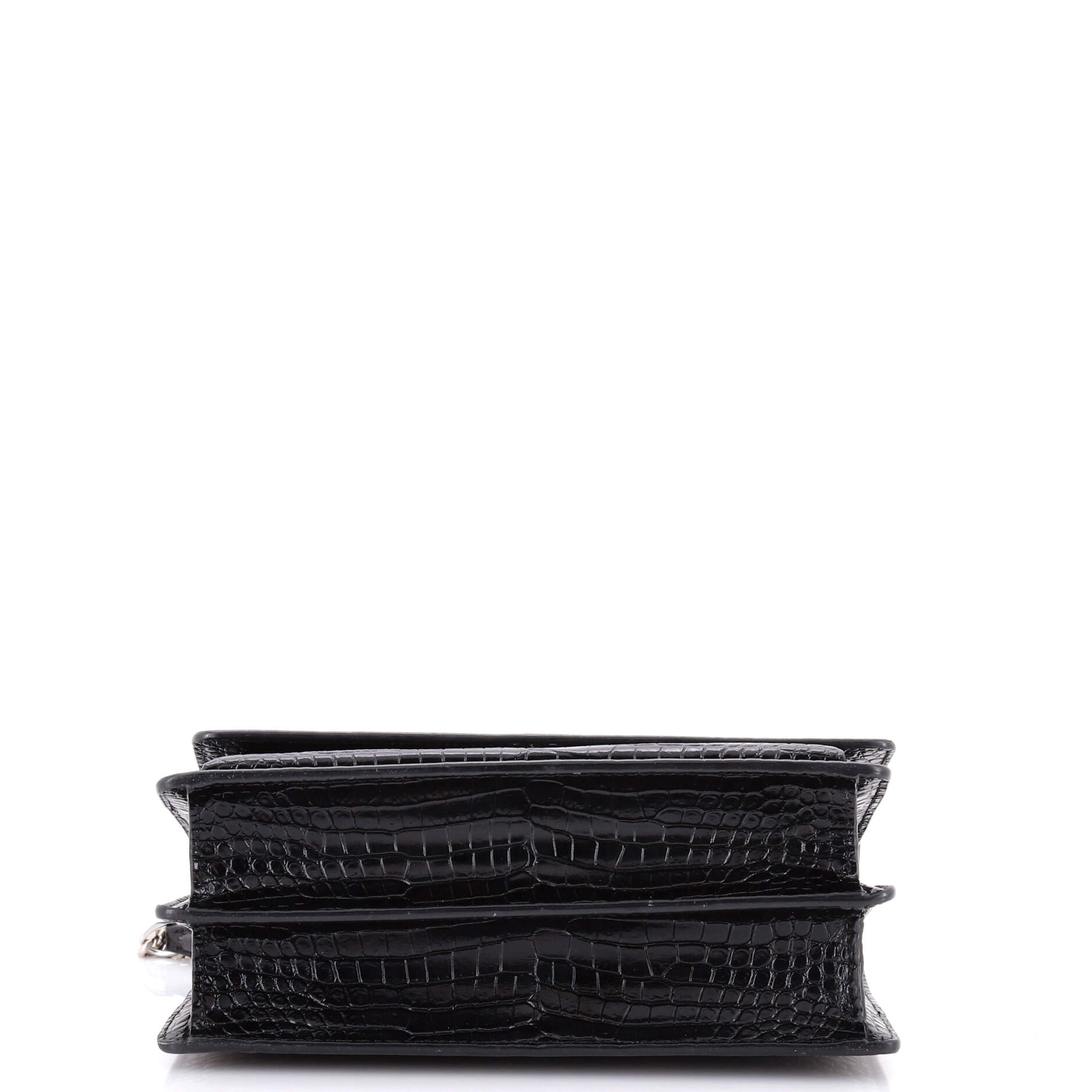 Sunset Crossbody Bag Crocodile Embossed Leather Medium