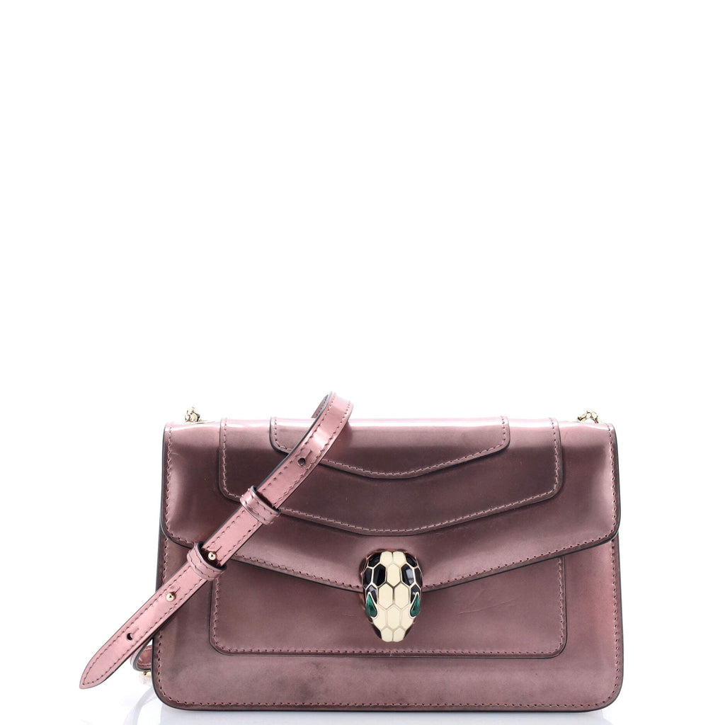Serpenti Forever Shoulder Bag Metallic Leather Small