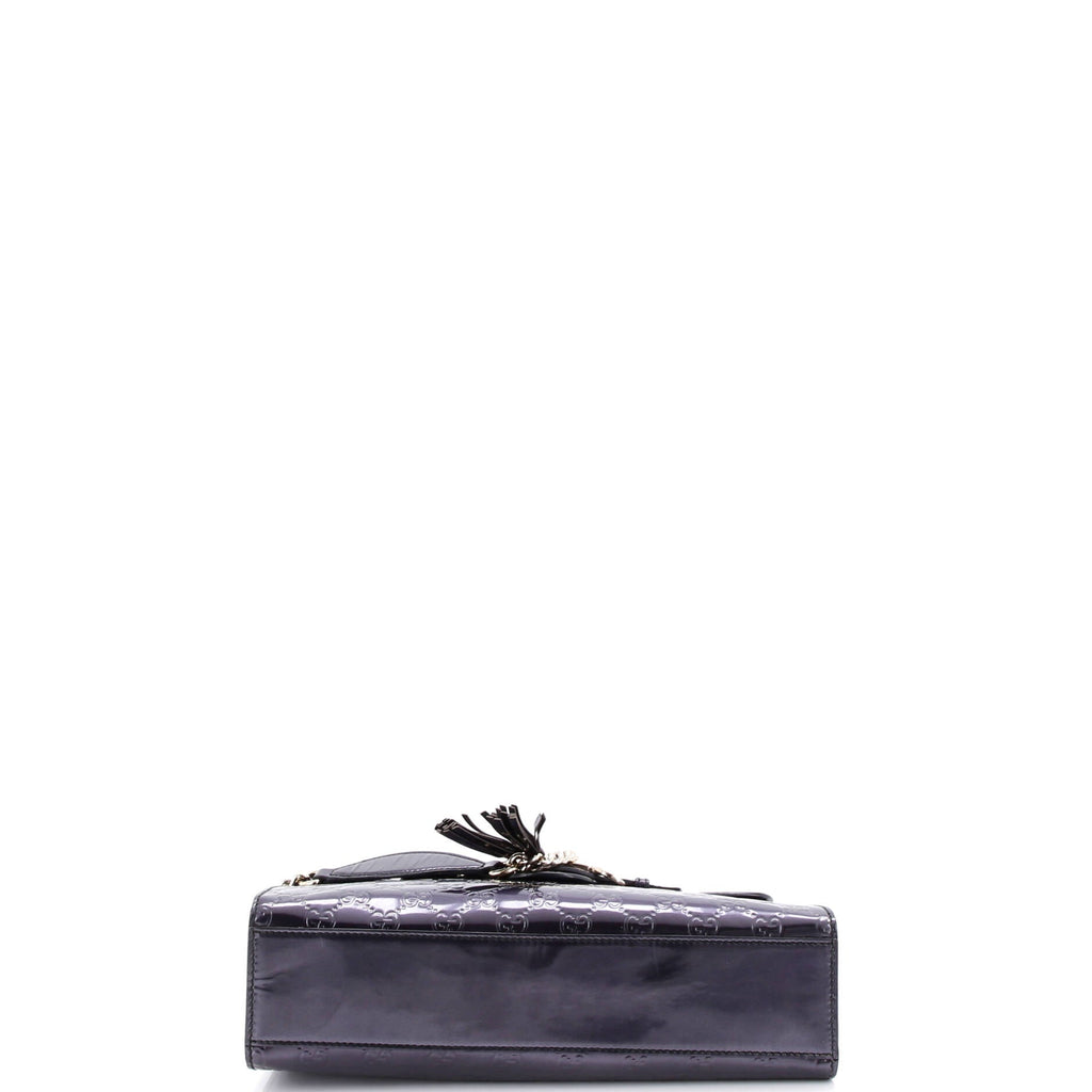 Emily Chain Flap Bag Guccissima Patent Medium