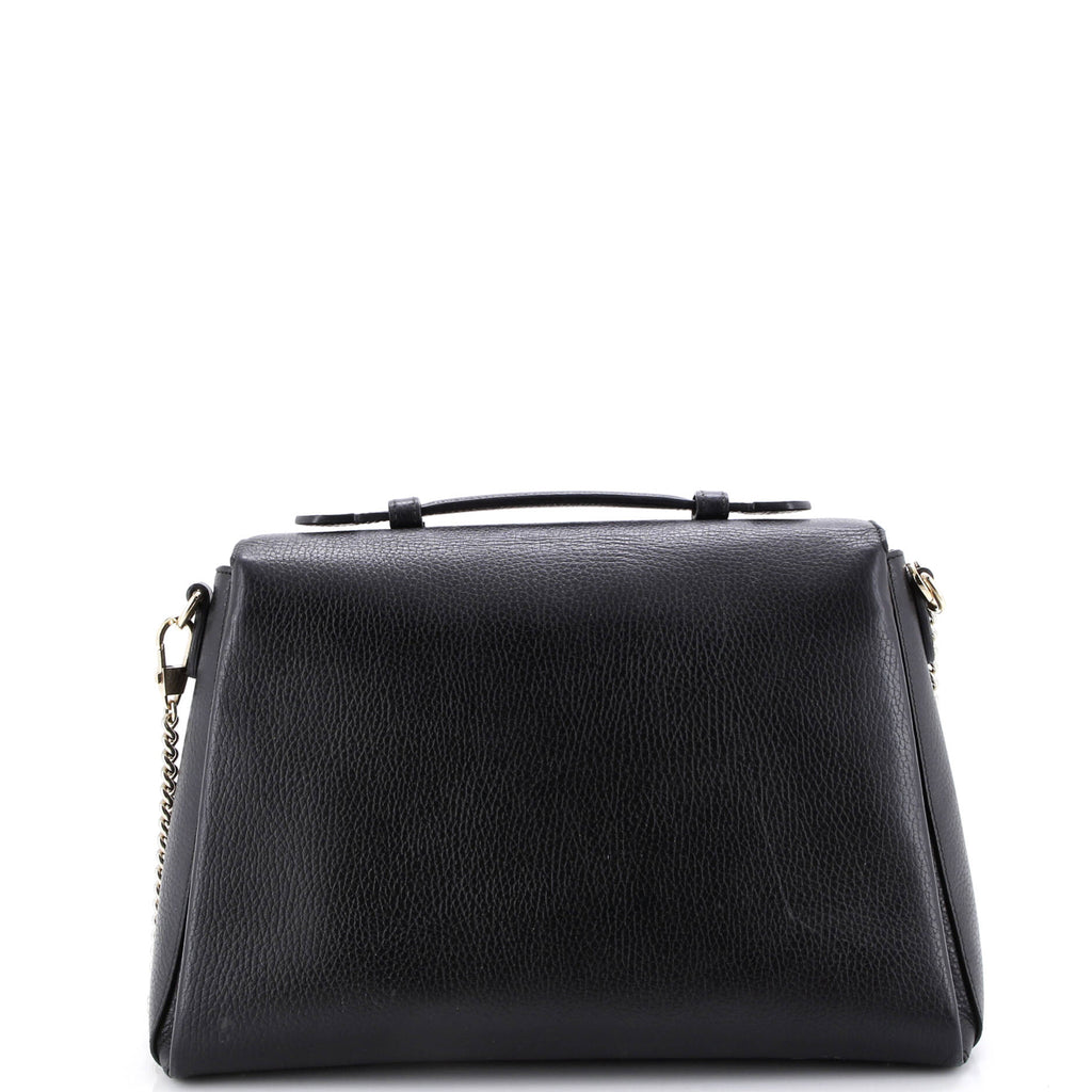 Interlocking Top Handle Bag Leather Medium