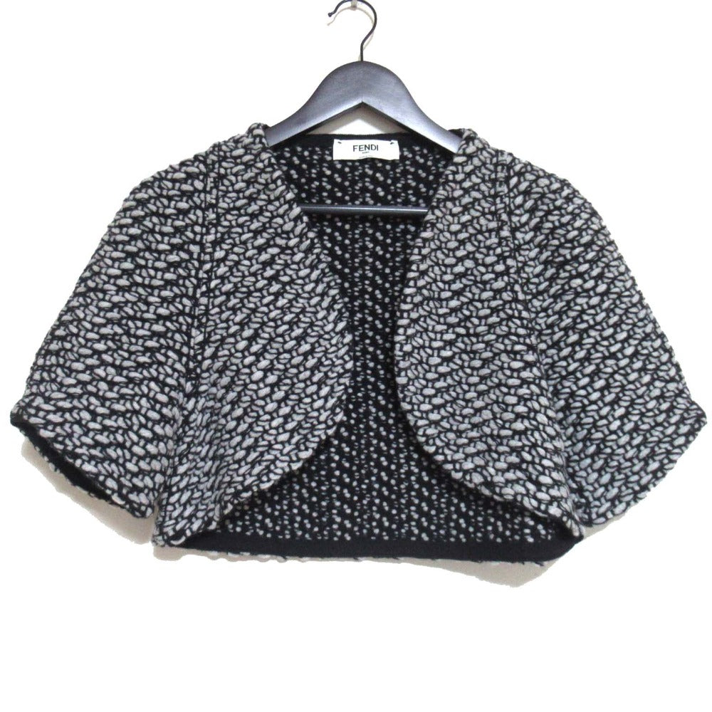 Fendi Mix Knit Wool Cashmere Bolero Jacket