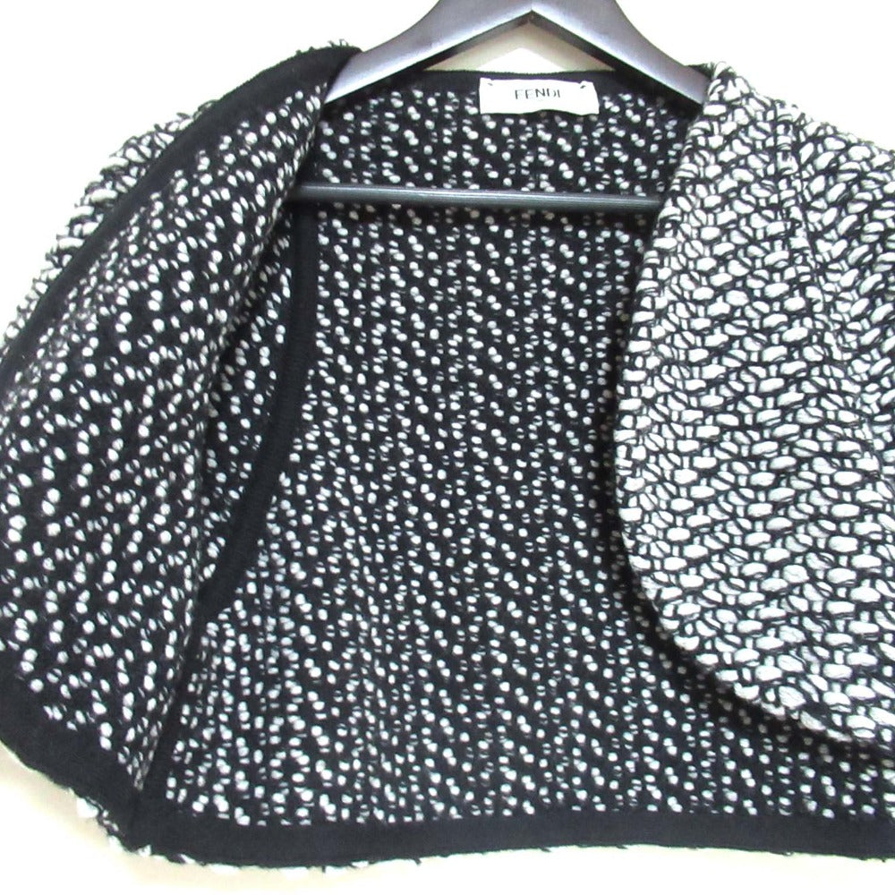 Fendi Mix Knit Wool Cashmere Bolero Jacket