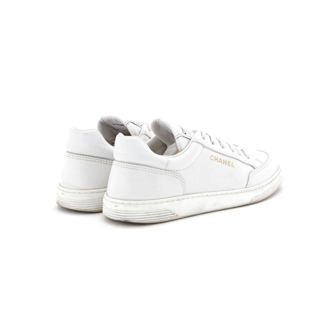 Women's CC Logo Low-Top Sneakers Leather