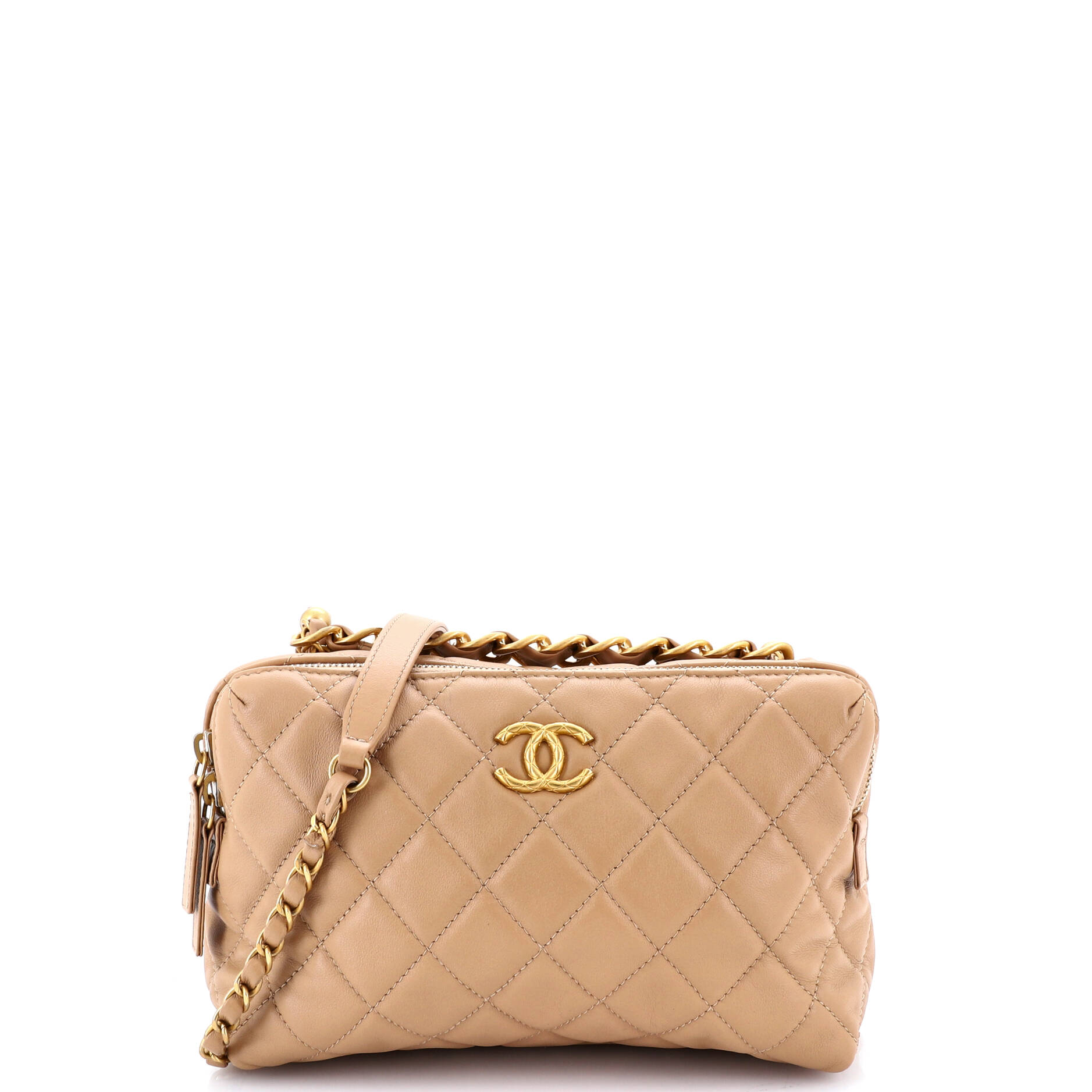 Bowling Bag Quilted Calfskin Small