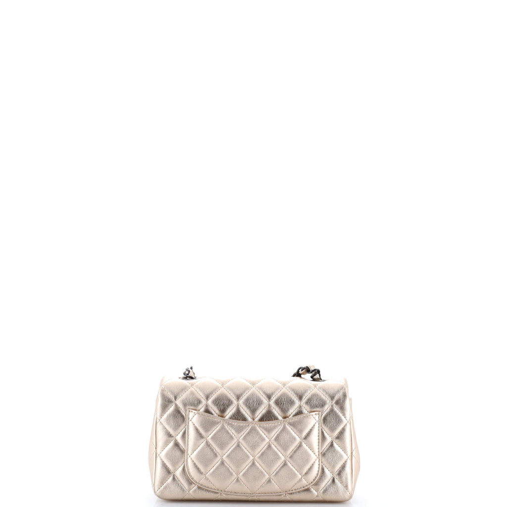 Classic Single Flap Bag Quilted Metallic Lambskin Mini